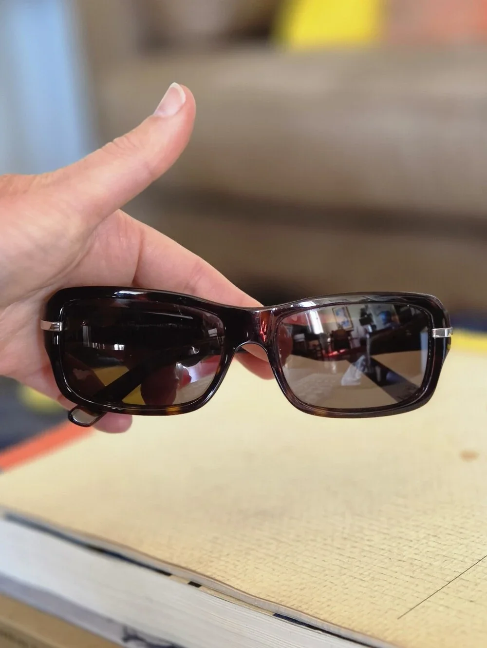 Salvatore Ferragamo Tortoiseshell Rectangular Sunglasses - Brown Lenses